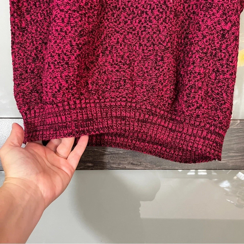 Vintage 80’s Kate Collins Dolman Sweater Marbled Hot Pink & Black Cap Sleeve - Picture 6 of 6